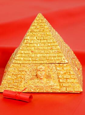 新款直销古埃及大小能量金字塔考古模型摆件首饰盒装饰树脂工艺品