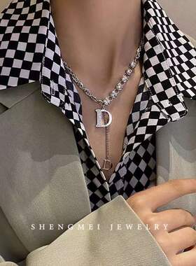 ins秋冬毛衣钛钢掉色长款项链