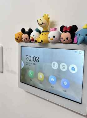可视门铃装饰摆件diy家用入户对讲机装饰品创意可爱卡通遮丑神器