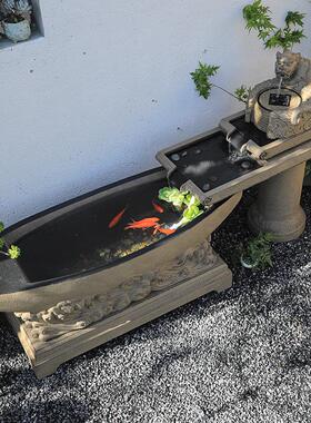 大型中式户外循环流水摆件鱼池景观庭院花园阳台入户水系造景装饰