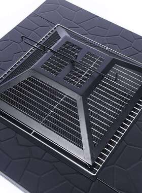 方形火盆BBQ烧烤炉户外便携式火炉烤火盆烧烤架取暖火炉