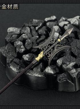 薛仁贵传奇影视周边方天画戟双月版全金属工艺品摆件模型