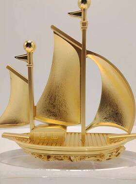 新款合金一帆风顺乘风破浪帆船家居商务活动纪念工艺品摆件