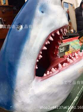 Great White Shark Garden Art鲨鱼摆件鲨鱼树脂摆件大白鲨艺术品