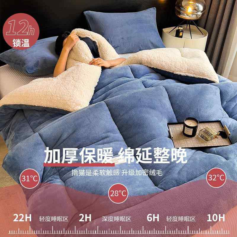 2025新款羊羔绒被子冬季棉被被芯冬天宿舍单人秋冬被加厚保暖10斤,淘宝优惠券,粉丝福利购,淘宝优惠卷