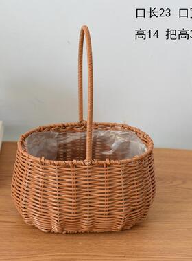 外贸跨境花篮铁艺造型复古花瓶