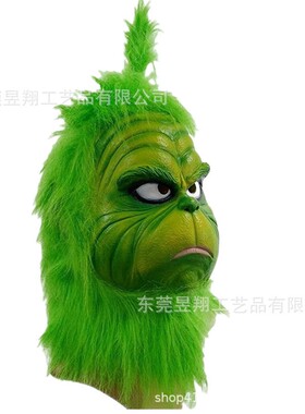 Halloween Green Christmas Monster Latex Mask Gloves Costume