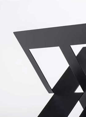 现代风格金属几何方格切割摆件书架家居客厅书房样板间软装饰品