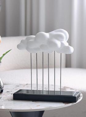 现代简约术抽象云朵雕KGS塑摆样板间酒店展厅艺书房书柜高档装件