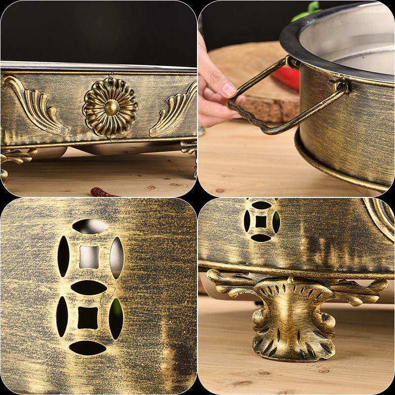 海鲜大咖盘商用家用烤鱼炉龙虾盘海鲜大卡锅餐厅长方形圆形大咖锅,淘宝优惠券,粉丝福利购,淘宝优惠卷