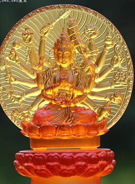 日本进口琉璃背板准提佛母菩萨佛像居家供奉摆件家用佛堂寺庙摆放