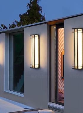 新款现代简约别墅庭院壁灯花园大门口防水室外太阳能灯户外墙灯