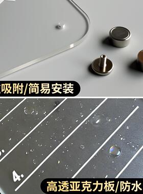 压克力磁吸冰箱留言板展示贴家用装饰可擦计划表告示贴纸高级感磁