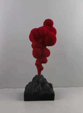 现代简约白色火山喷发创意摆件 客厅样板房玄关家居软装饰品新款