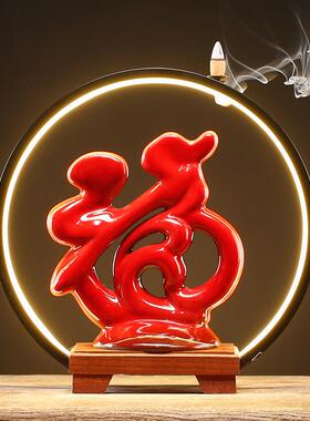 陶瓷生肖马摆件立马发财创意办公室客厅玄关工艺品装饰招财礼品