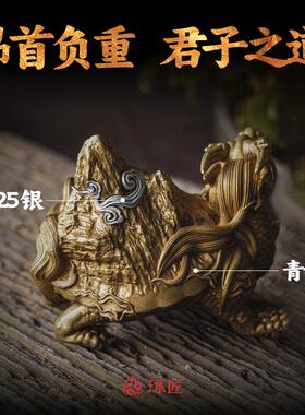 神兽霸下｜家居装饰品龙龟桌面摆件镇纸文玩青铜赑屃手办茶宠