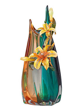 精选珐琅彩花瓶高级手工制作软装摆件客厅电视柜酒柜工艺品批发