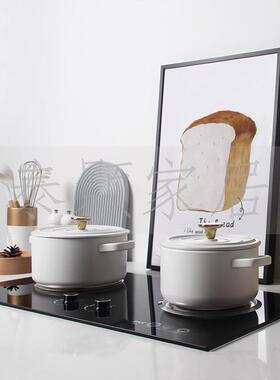 北欧样板房间厨房软装饰品售楼部组合汤锅具仿真蛋糕酒道具画摆件