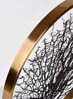 客厅摆件简约精美海铁树电镀拉丝防锈防潮金属家装饰品铁艺摆件