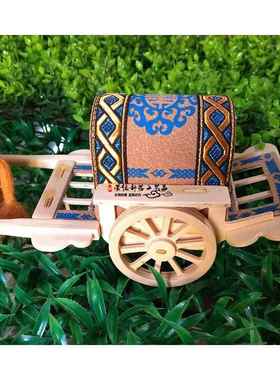 蒙古族特色工艺品摆件 仿真小勒勒车 牛拉车 草原特色纪念品礼品