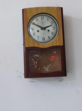 怀旧老式上发条机械挂钟能用80年代饭店装修覆古影视道具家用钟表