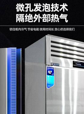 六门冰柜商用冷藏冷冻冰柜四开门全冷冻柜酒店餐饮立式六门冷柜