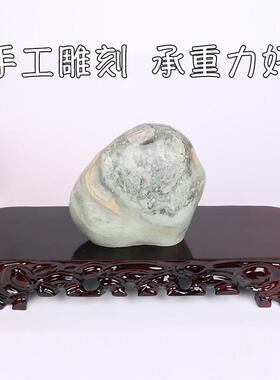 A041长条摆件底座石头底座实木底座天然木雕长方形摆台木底座托架