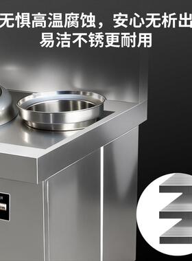 商用电磁炉凹面8000W双头电炒灶大功率15kw饭店食堂爆炒商业炒炉