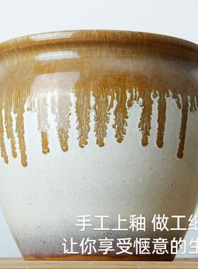 花盆家用陶瓷陶土大号口径兰花多肉新款三角梅轻奢高级感清仓特价