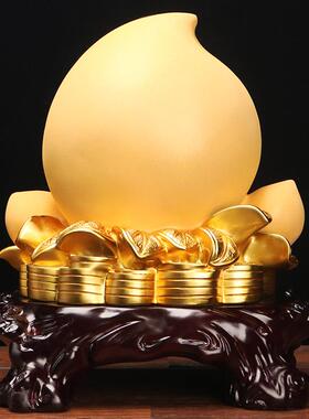福寿双全寿桃摆件礼品绒沙金工艺品送老人生日礼物过六十大寿贺礼