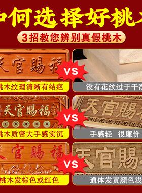 牌匾桃木雕挂件专解入户大门对邻居门五帝钱天宫门贴门牌