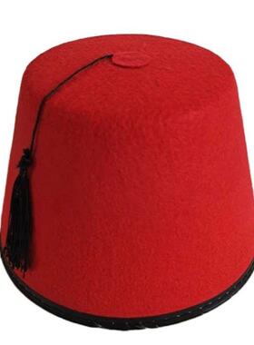 Red Fez Hat Traditional Moroccan Hat Tarboosh Hat Beanie Cap