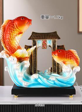 高档新中国风鱼年年，双鱼座玩珠饰品，入口电大厅，客厅端视柜乔