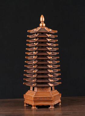 紫铜文昌塔工艺品摆件9层宝塔13层办公桌书房中式家居装饰礼品