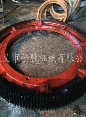 供应球磨机配件 制作对开式球磨机大齿轮 铸造加工球磨机端盖