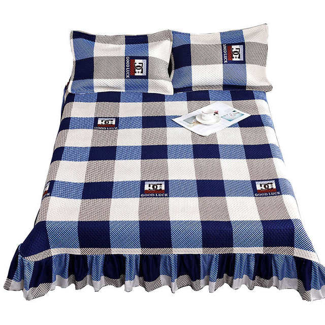 2025 new princess style bed skirt single piece bed cover dustproof four season bed cover with skirt edge cotton bed skirt sheet