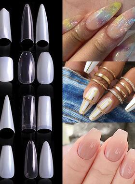 500pcs Artificial Nails French False Half Nail Art Tips Acry
