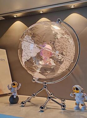 德国地球仪摆件轻奢高级感太空人男孩生日礼物客厅电视柜酒柜装饰