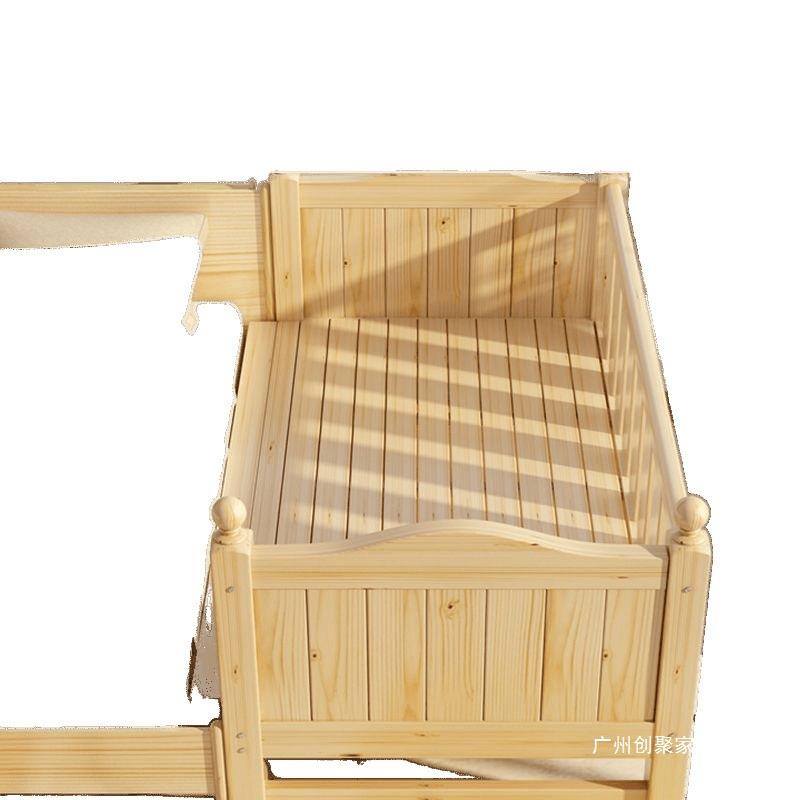 实木婴儿拼接床加加宽儿童护栏宝宝单人男孩小床女孩床边大床 - 图3