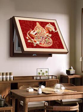 新中式葫芦电表箱装饰画2026新款弱电箱遮挡装饰盖板百福图挂画
