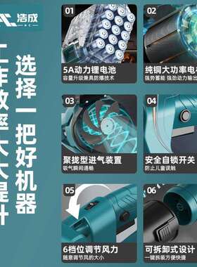 浩成锂电吹风机充电式鼓风机暴风机大功率工业级吹灰尘吹落叶吹雪