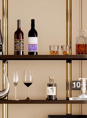 意式现代高级感玄关酒柜摆件样板房售楼处水吧台客厅茶几酒具组合