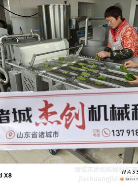 天妇罗桑叶裹粉半成品菜 南瓜花油炸生产线 香酥翠叶裹浆机器