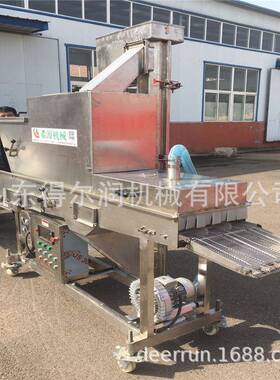 厂商让利 奶酪球自动裹糠机 内蒙奶酪条上浆上糠油炸流水线设备