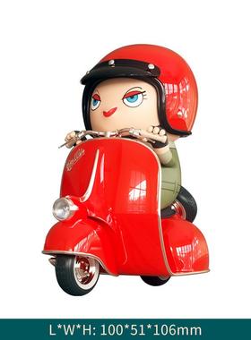 正品可米生活×olli韩s国仿真汽车饰品摆摩托车模型R玩具酒柜装饰