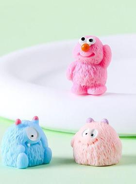 奇奇怪怪的小玩意 可爱小小蠢毛怪! 超萌微景观桌面车载摆件装饰