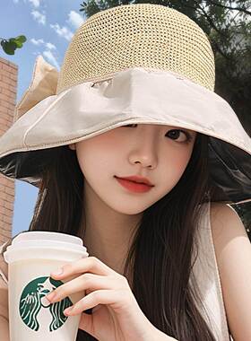 Summer Sun Protection Hat Korean Style Women's Sun Hat Black