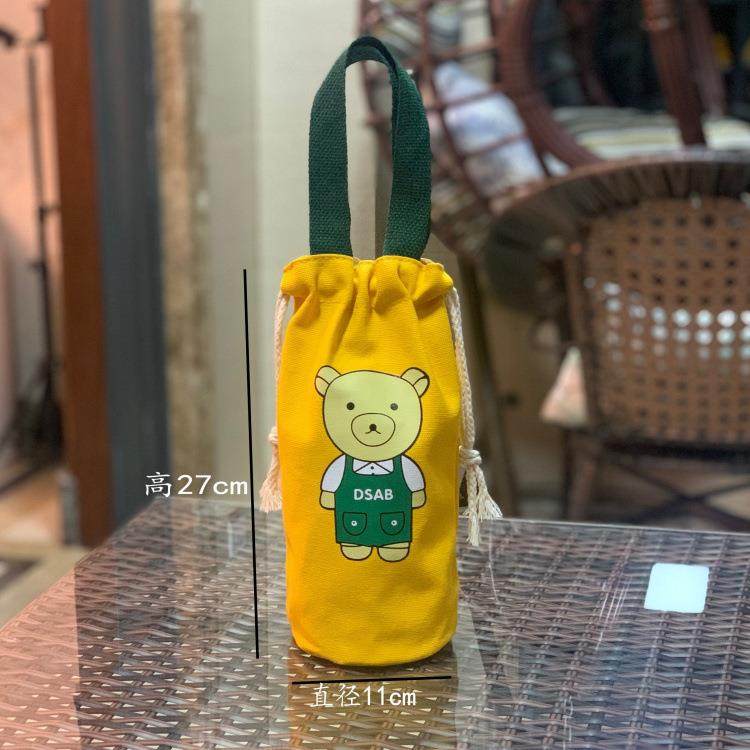 新款帆布卡通束口袋手提保温杯包水杯袋焖烧杯保护套零食妈咪袋,淘宝优惠券,粉丝福利购,淘宝优惠卷