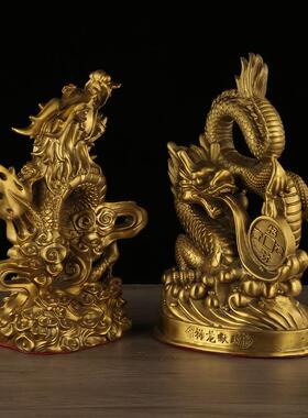 新款直销铜龙摆件火龙金龙生肖龙青龙汉龙祥龙献瑞铜器