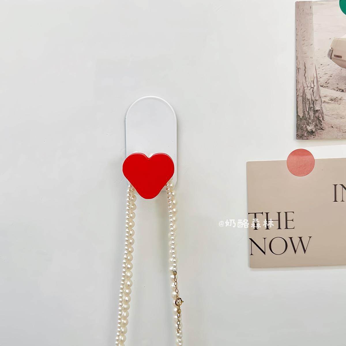 韩风少女心高颜值爱心入户门后挂钩强力压克力胶墙壁免打孔黏钩,淘宝优惠券,粉丝福利购,淘宝优惠卷